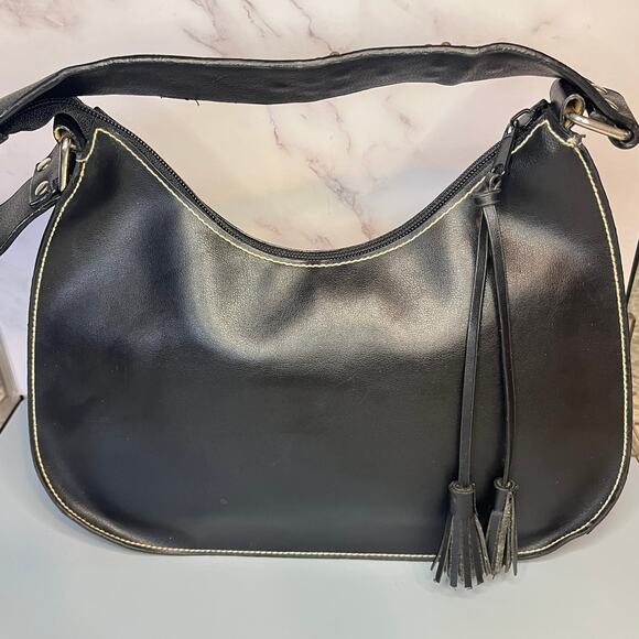 Steve Madden Black Hobo Shoulder Bag – Embellished Rhinestone Shoulder Strap - Picture 2 of 11